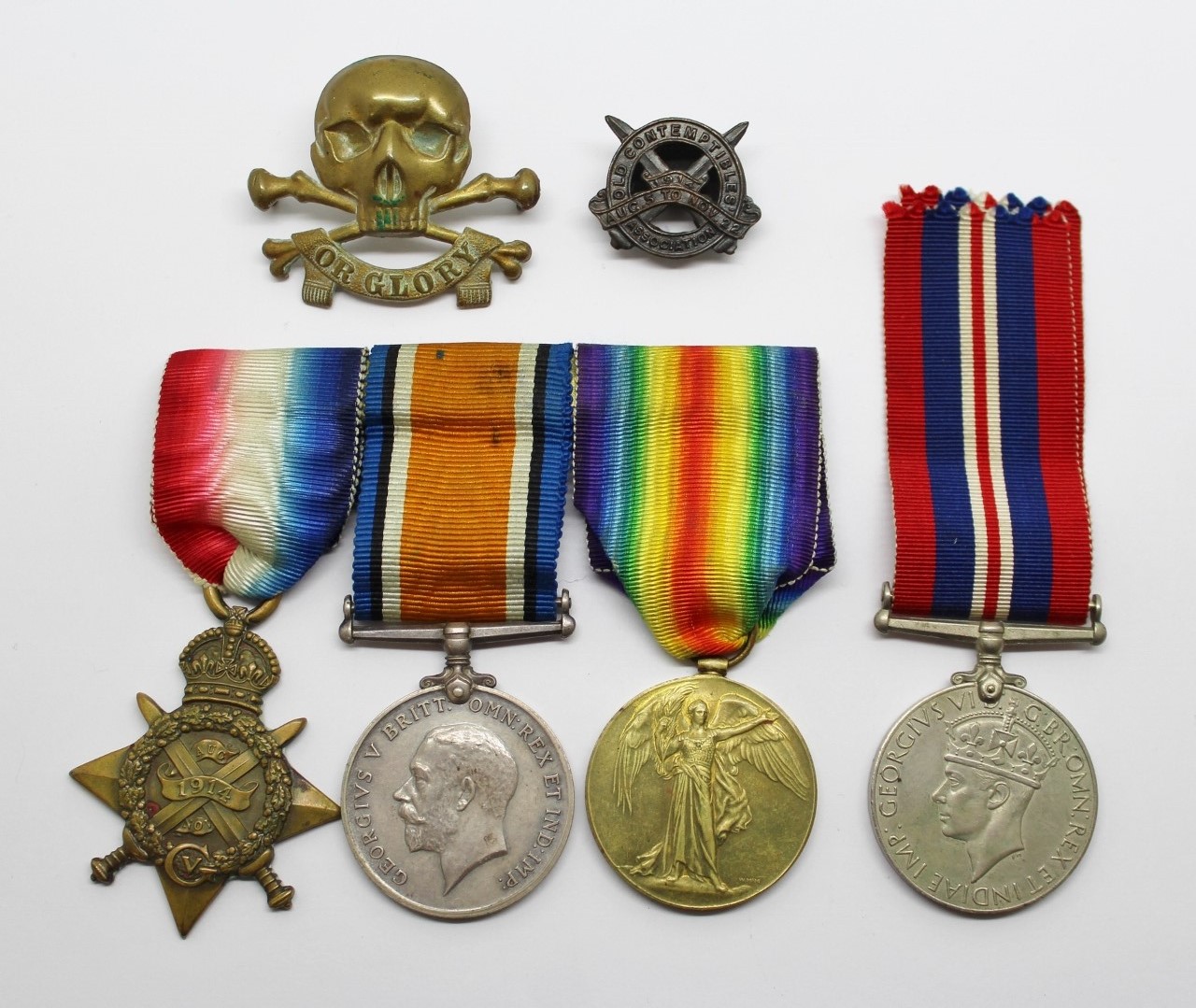 WW1 1914 Mons Star Medal Trio - Pte. W.J. Bryant, 17th Lancers (Formerly Grenadier Guards)