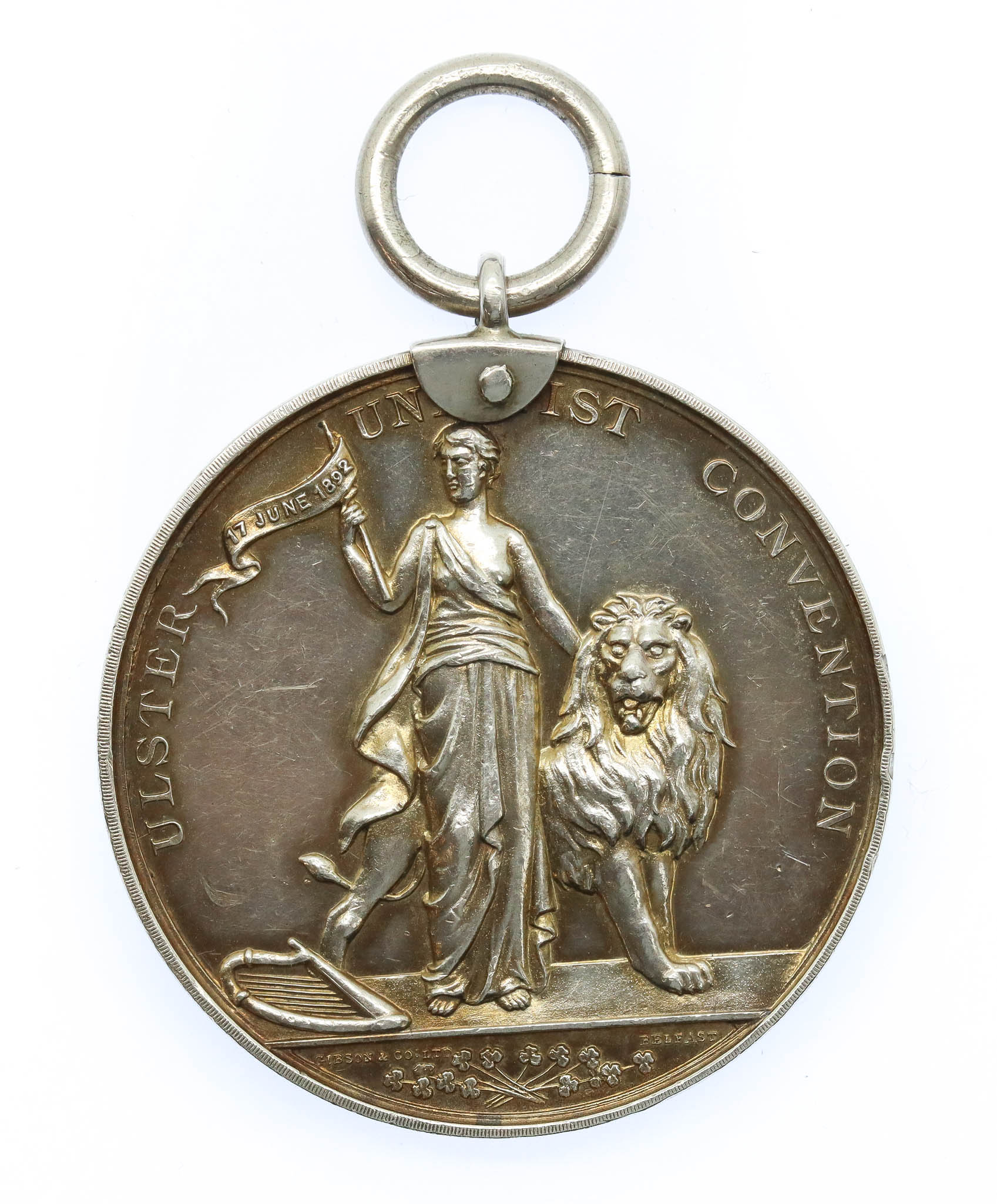 1892 Ulster Unionist Convention, Belfast Medal (Silver)