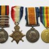 QSA (Clasps - Orange Free State, Transvaal, Laing's Nek, South Africa 1901) and WW1 1914-15 Star Medal Trio - Sjt. F. Swainton, Vol. Coy. West Yorkshire Regiment & West Riding Regiment