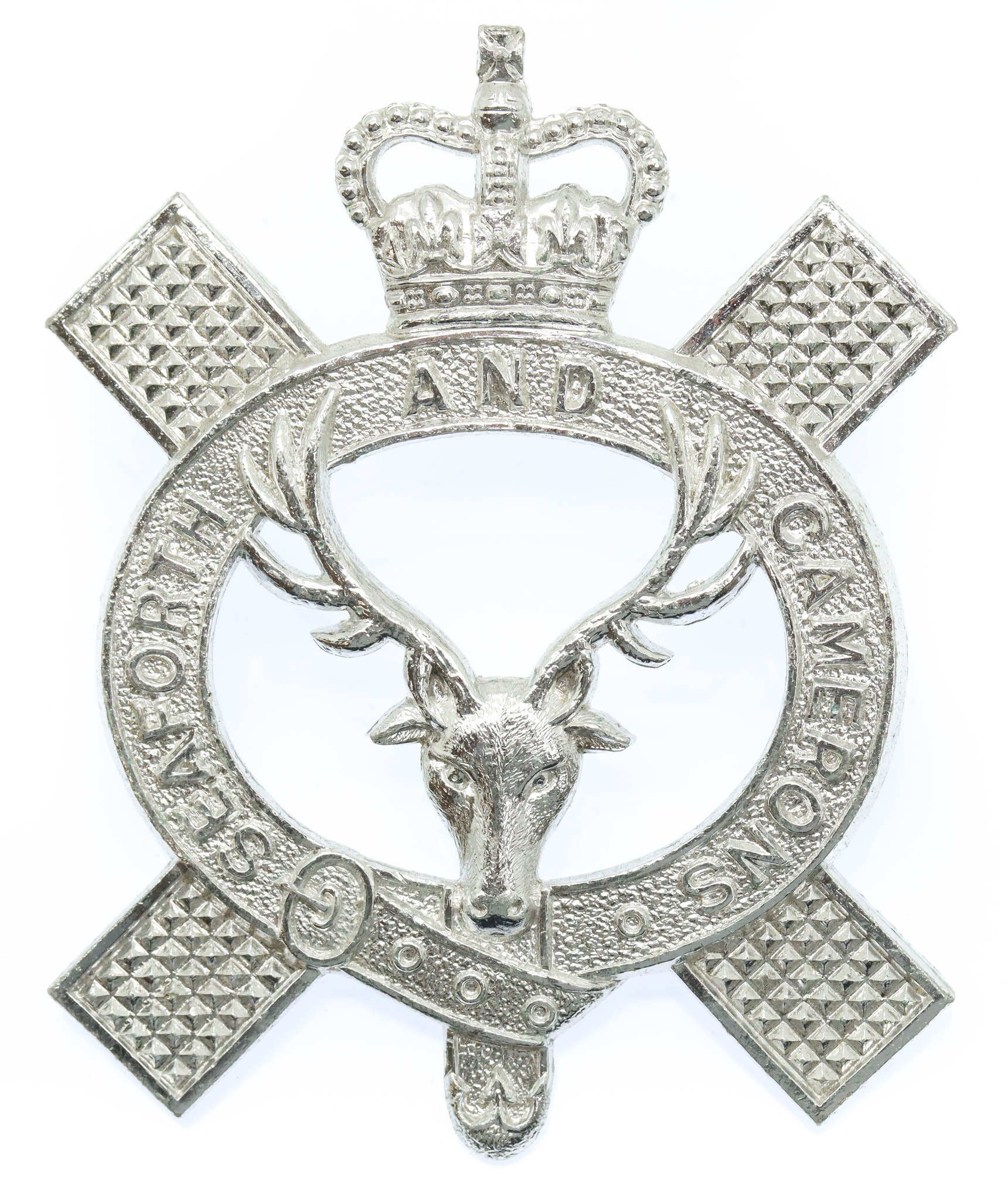 Queen's Own Highlanders (Seaforth and Camerons) Anodised (Staybrite) Cap Badge
