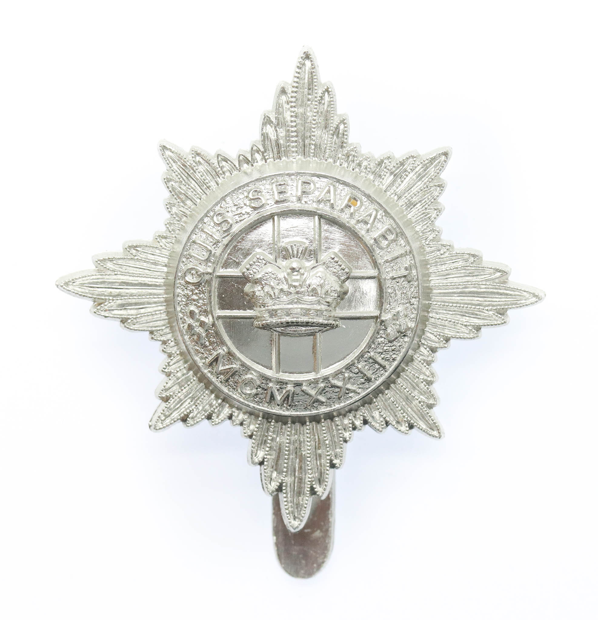 4th/7th Royal Dragoon Guards Anodised (Staybrite) Cap Badge