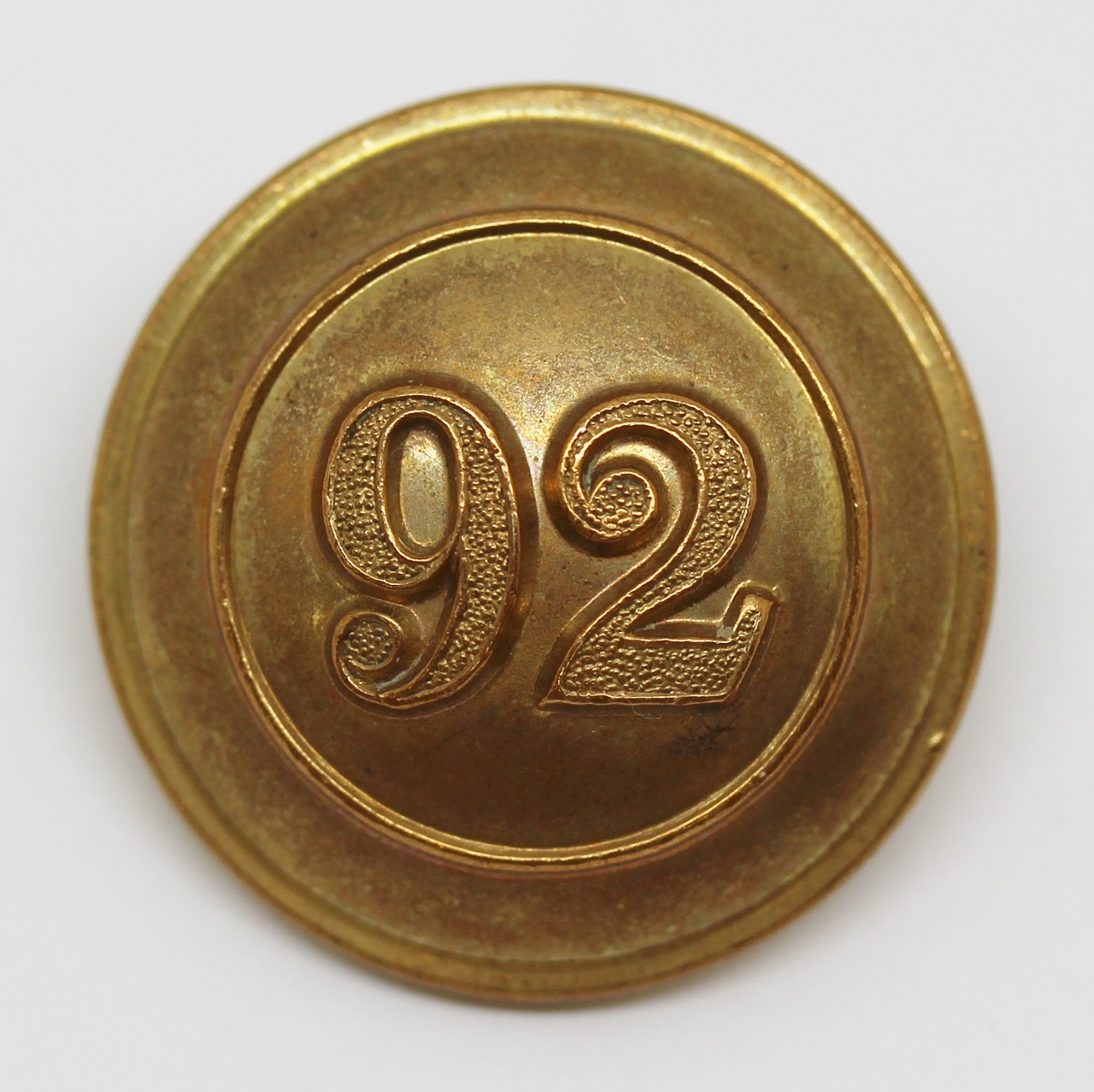 Victorian 92nd (Gordon Highlanders) Regiment of Foot Officer's Button (Large)