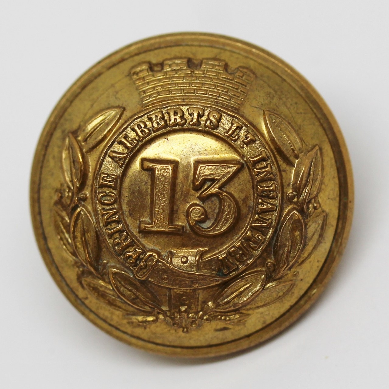 Victorian 13th (1st Somersetshire, Prince Albert's Light Infantry) Regiment of Foot Officer's Button (Large)