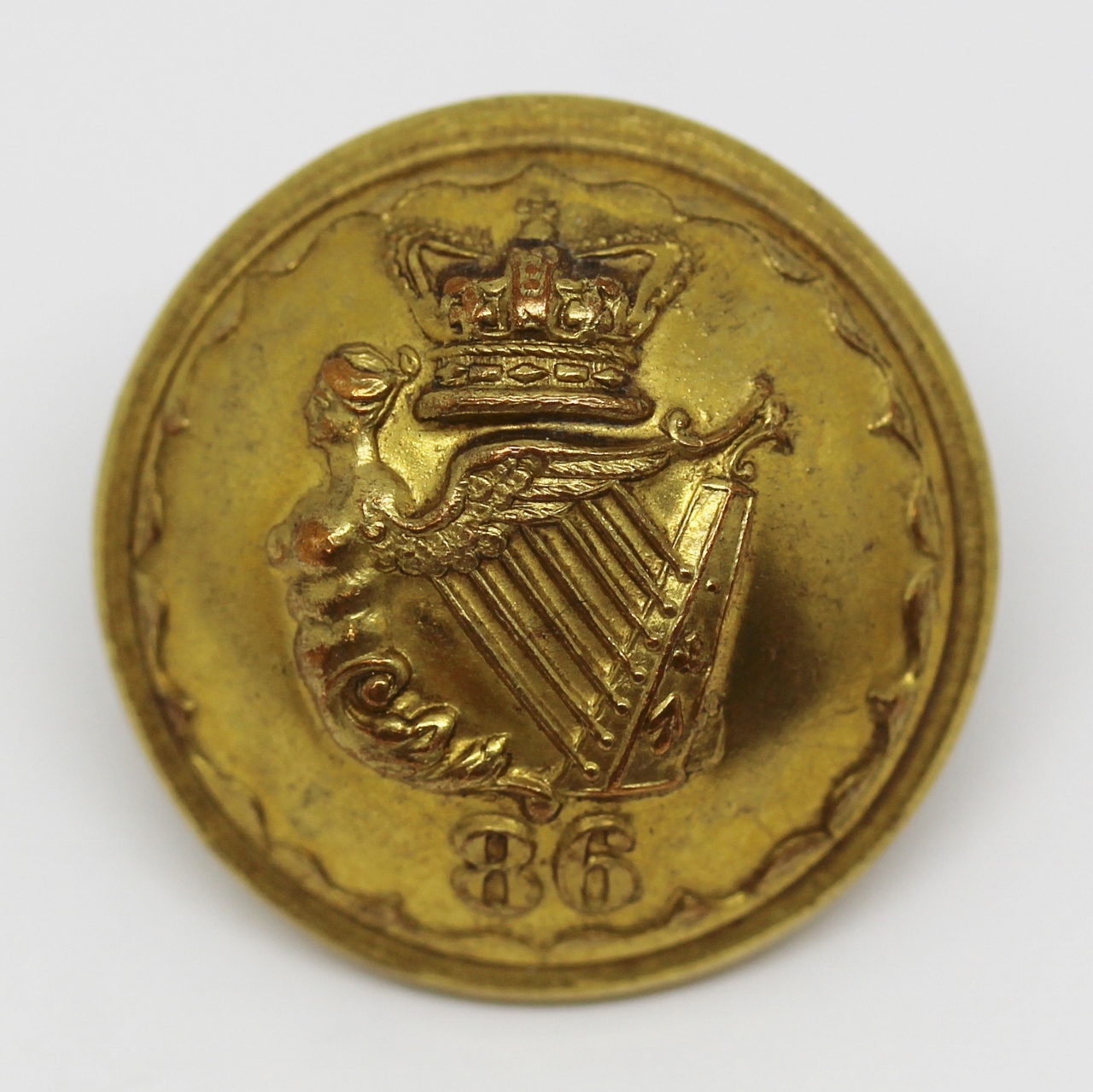 Victorian 86th (Royal County Down) Regiment of Foot Officer's Button (Large)