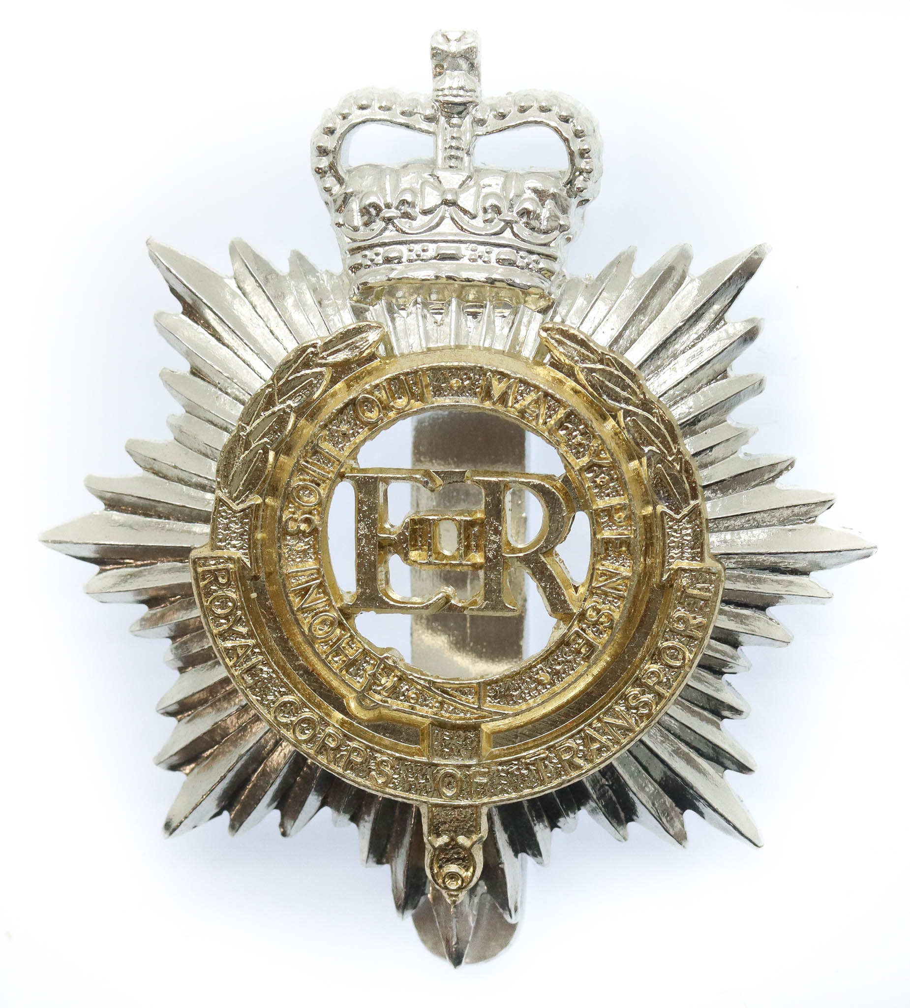 Royal Corps of Transport (R.C.T.) Anodised (Staybrite) Cap Badge
