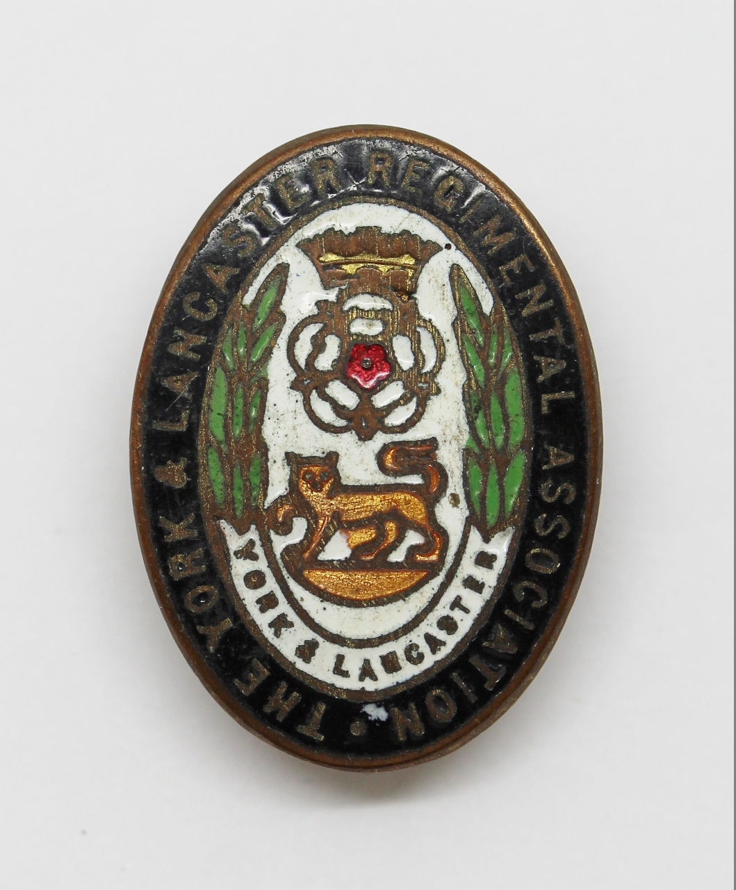 York and Lancaster Regimental Association Enamelled Lapel Badge