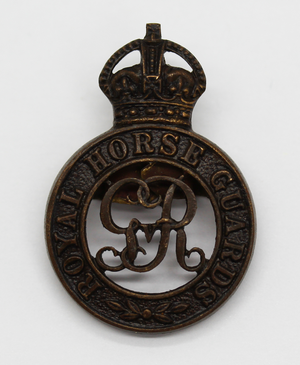 George V Royal Horse Guards Officer's Service Dress Cap Badge