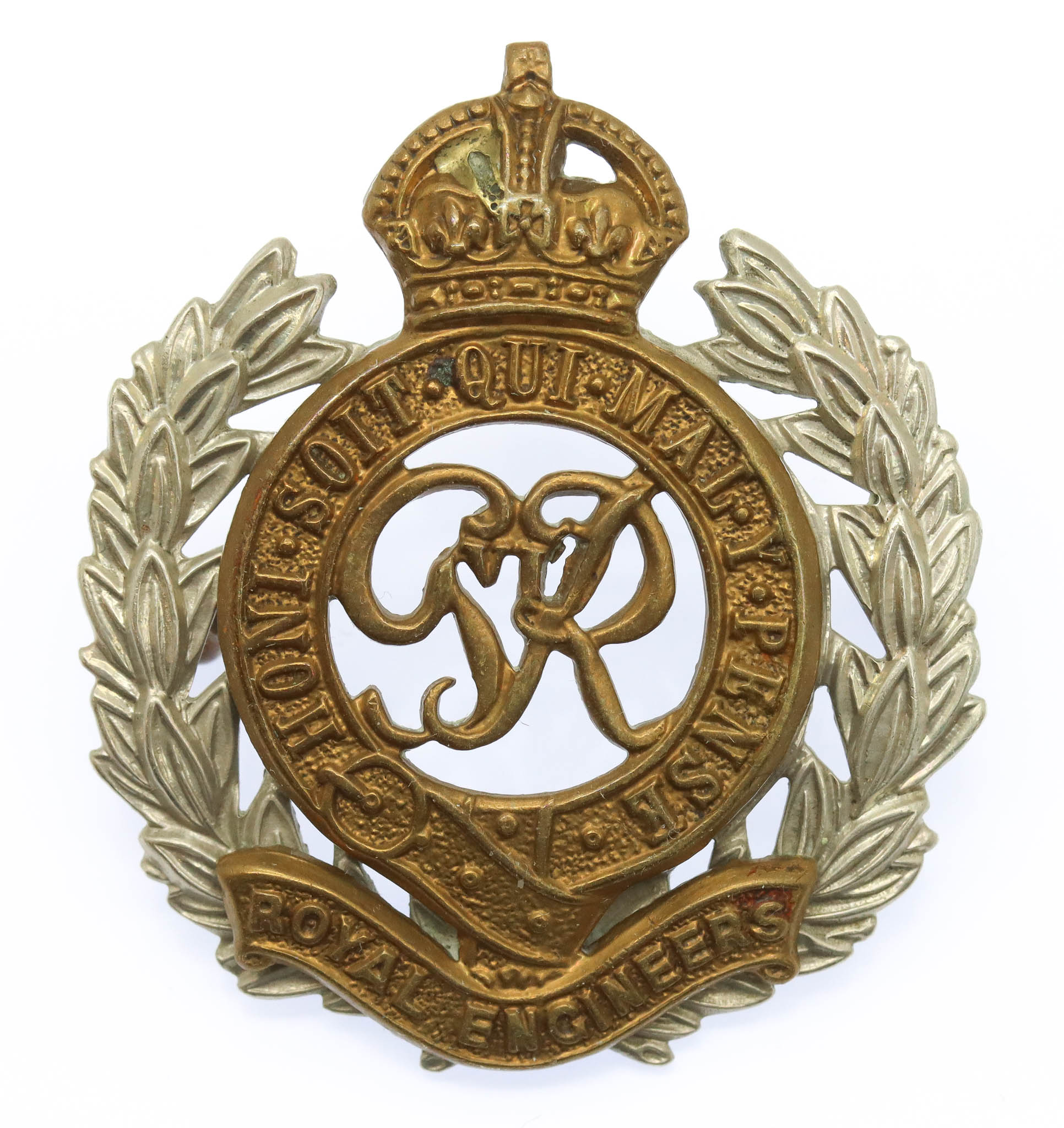 George VI Royal Engineers Bi-metal Cap Badge