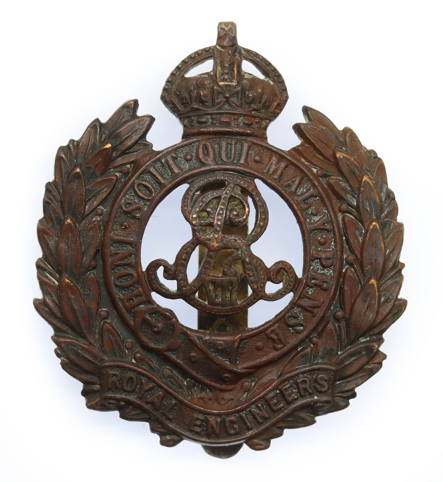 Edward VII Royal Engineers Cap Badge