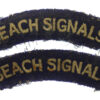Scarce Pair of WW2 Beach Signals Cloth Shoulder Titles