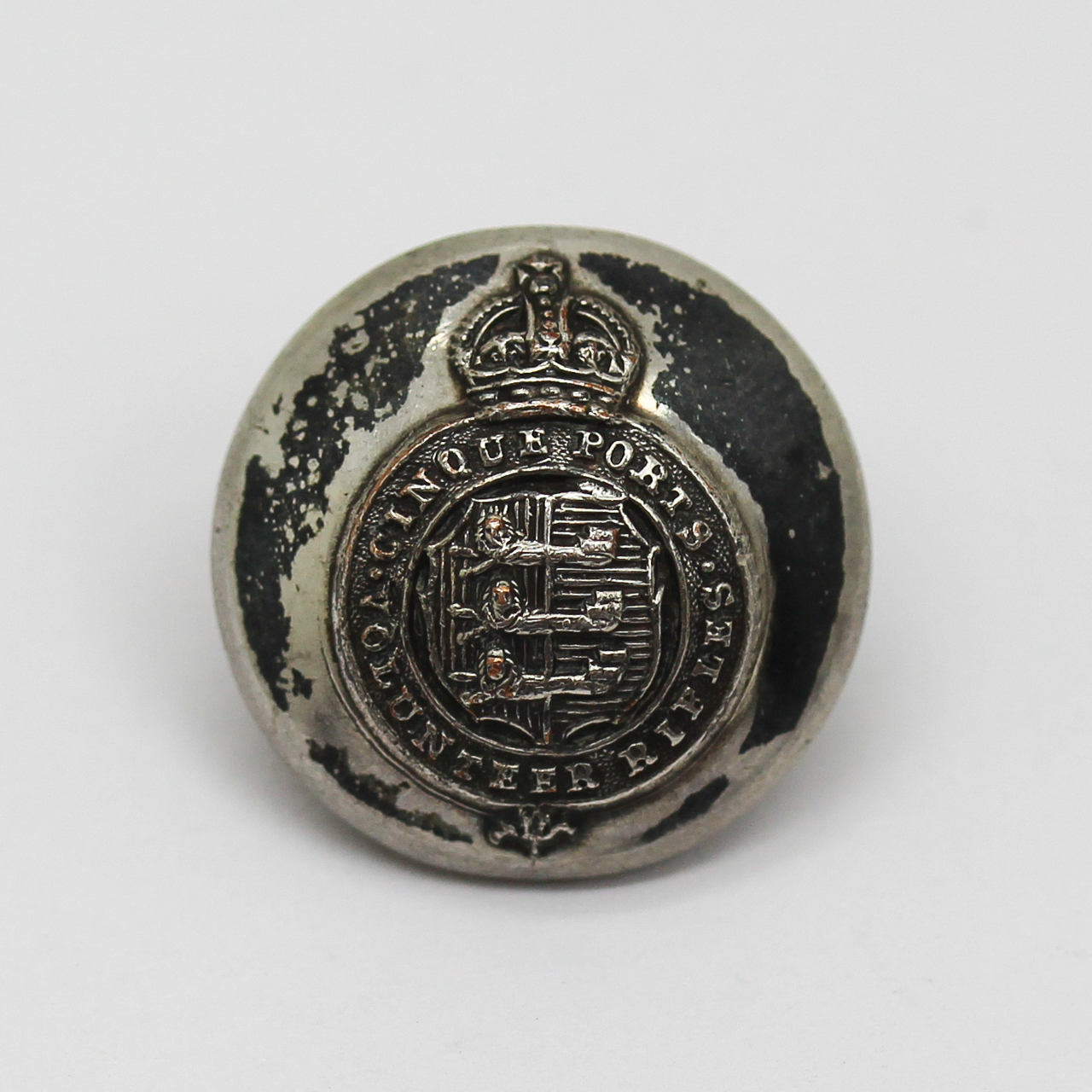 Edwardian Cinque Ports Volunteer Rifles Officer's Button (Small)