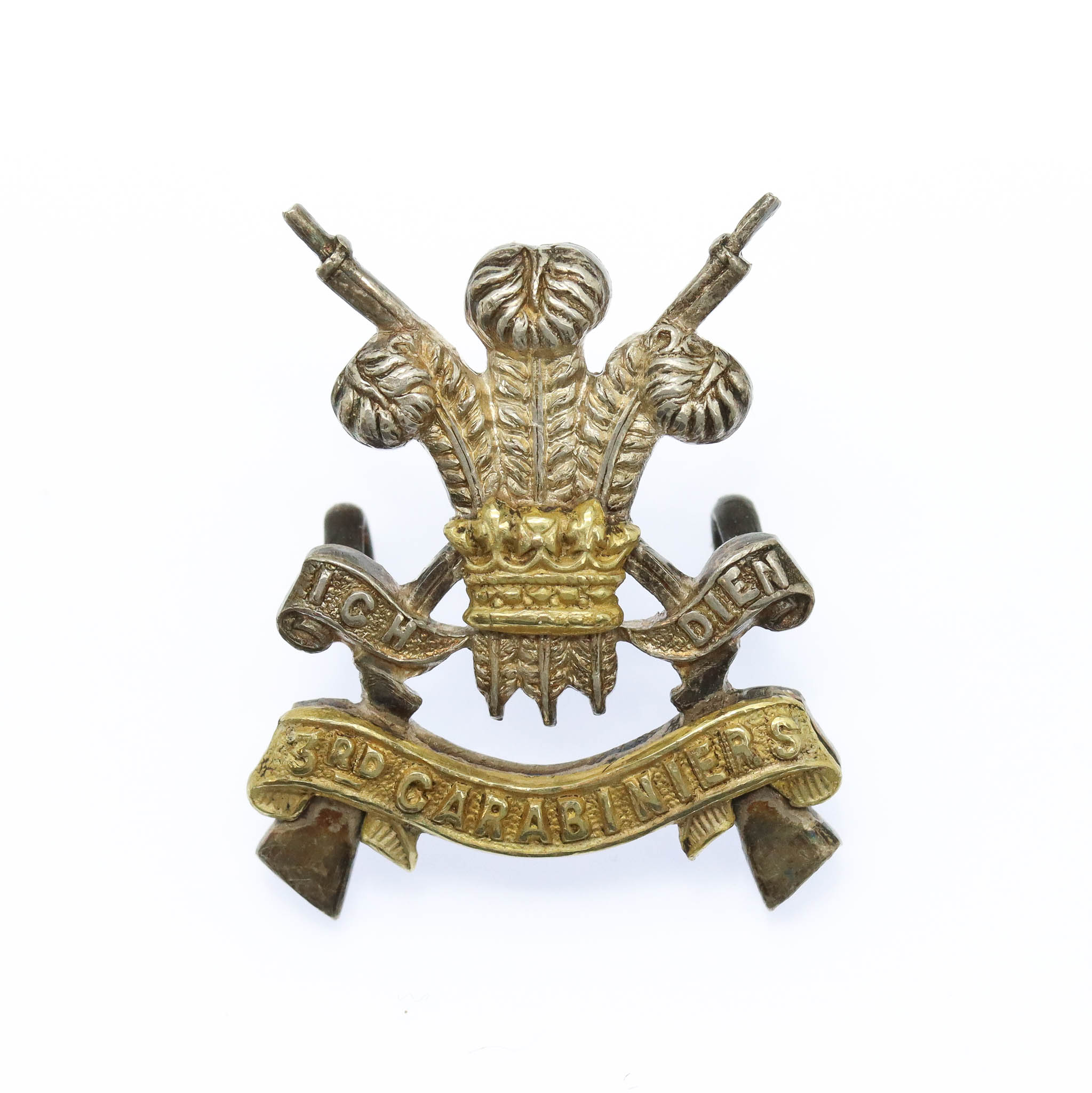 3rd Carabiniers Officer's Dress Collar Badge