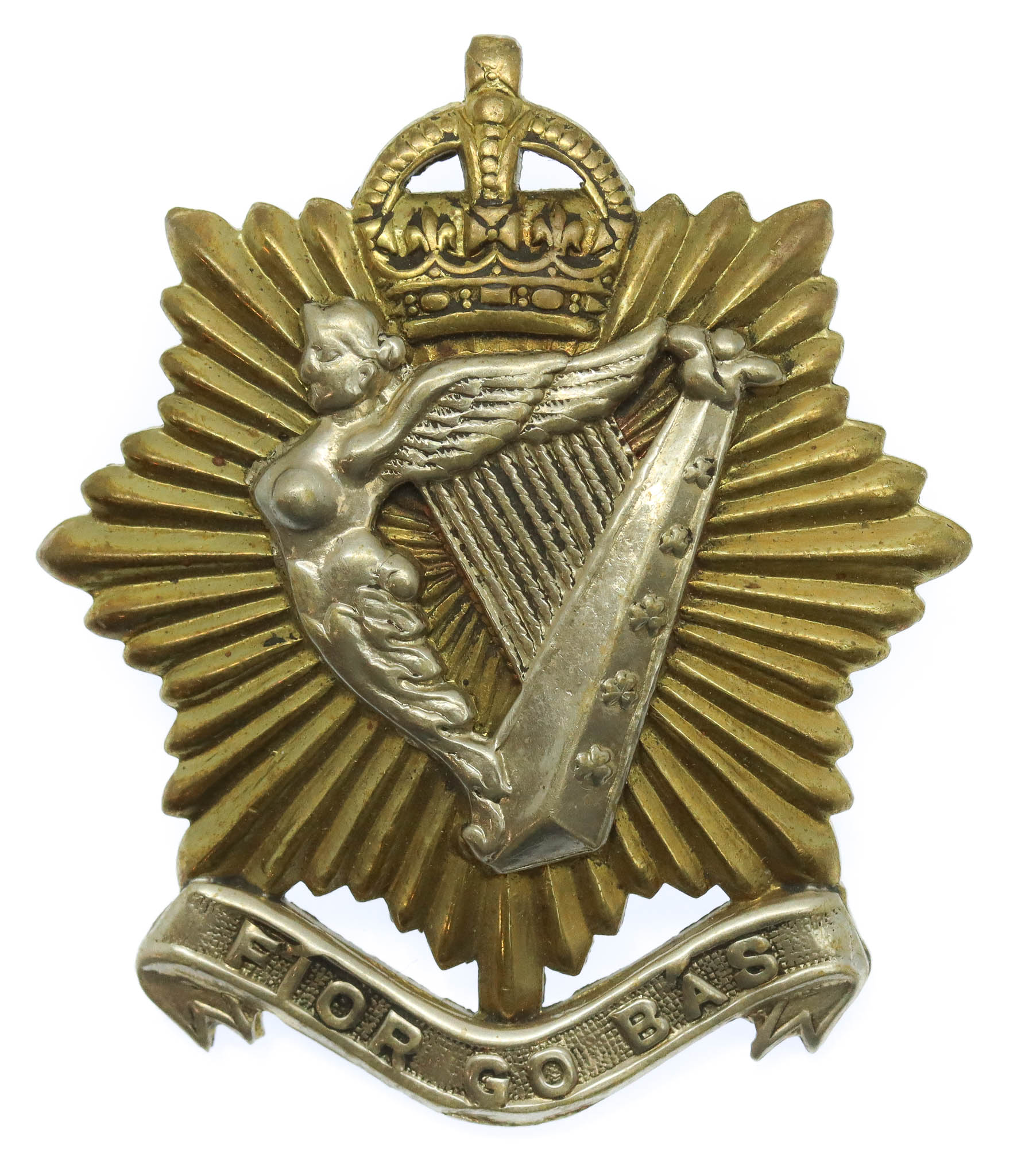 Canadian The Irish Regiment of Canada Cap Badge -King's Crown