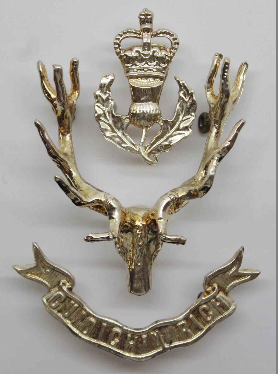 Queen's Own Highlanders Officer's Glengarry Badge