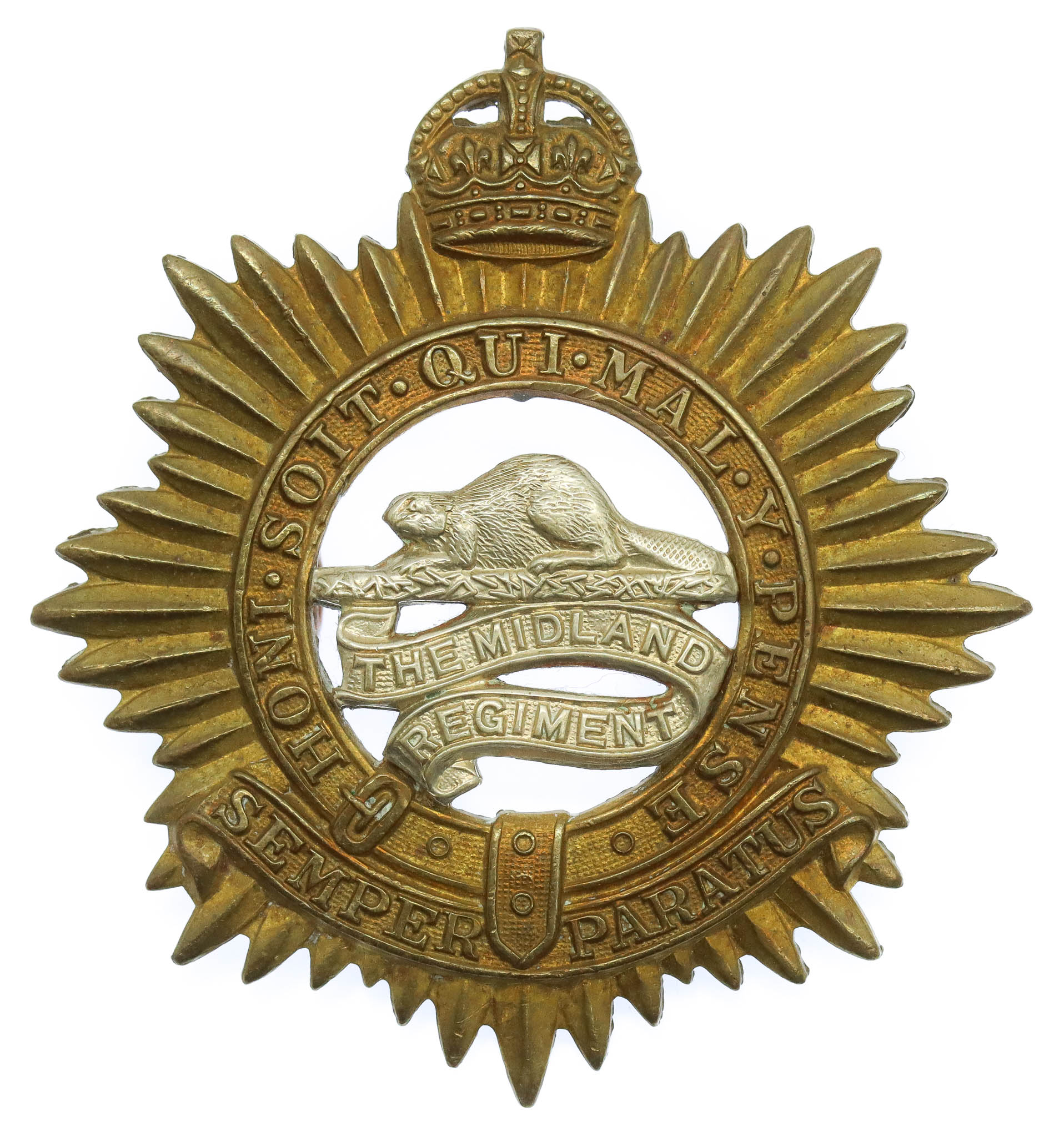 Canadian The Midland Regiment (Northumberland & Durham) Cap Badge - King's Crown