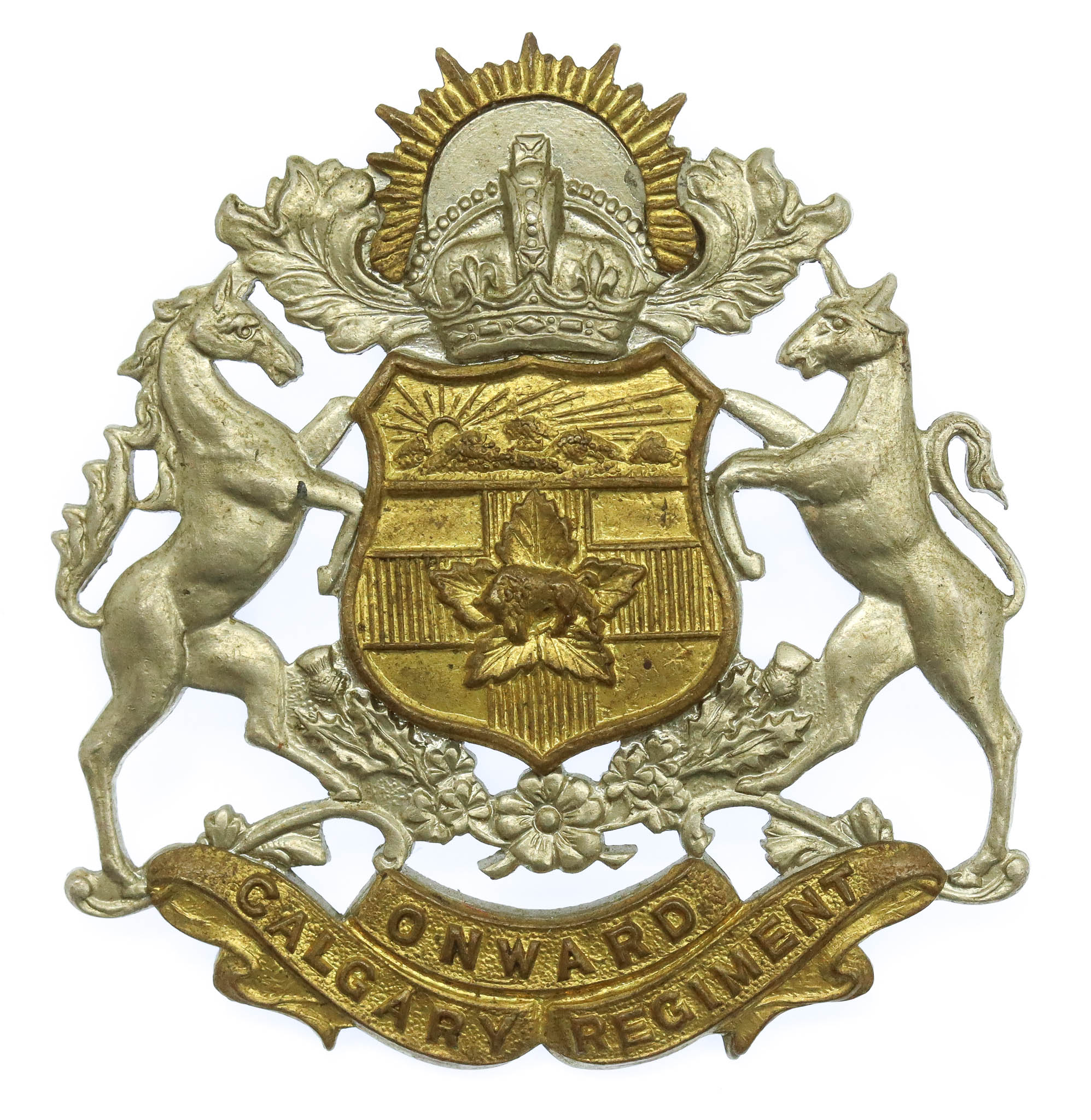 Canadian WW2 Calgary Regiment Cap Badge
