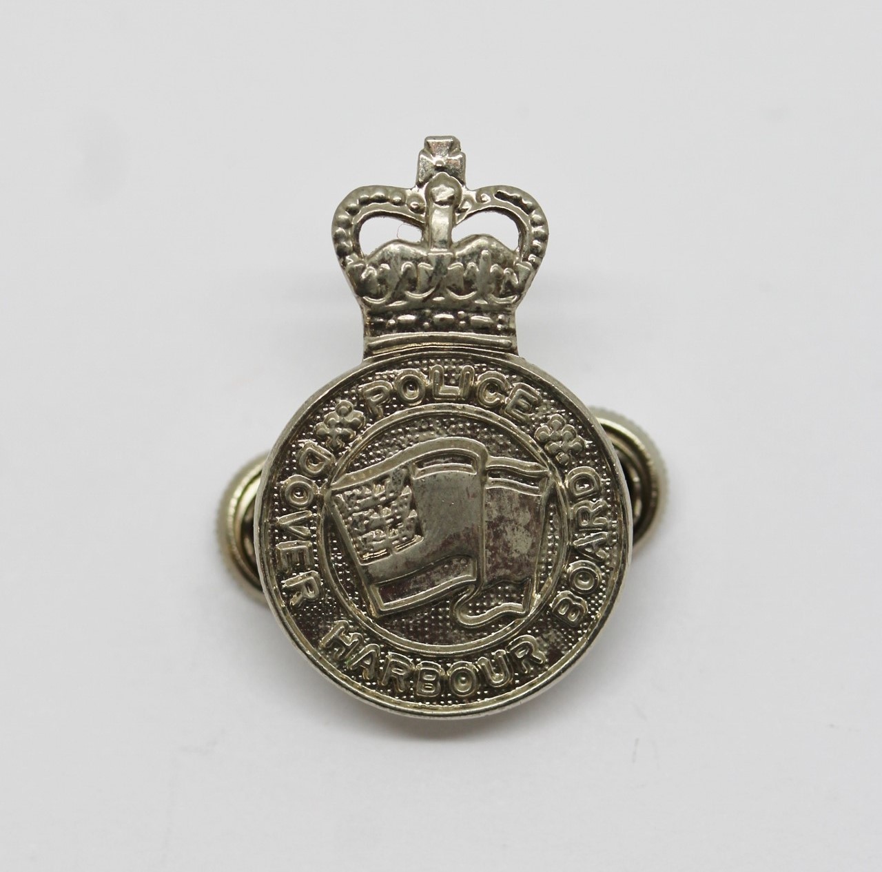 Dover Harbour Board Police Collar Badge - Queen's Crown