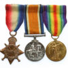 WW1 1914-15 Star Medal Trio - Pte. A. Thompson, Lincolnshire Regiment - Wounded in Action (Somme, 3/7/16)