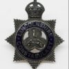 Lincolnshire Constabulary Senior Officer's Silver & Enamel Cap Badge - King's Crown