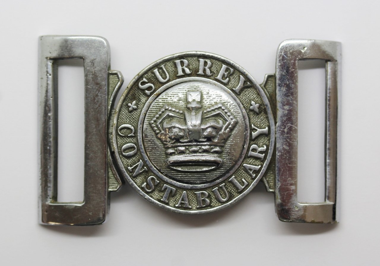 Victorian Surrey Constabulary Waist Belt Clasp Buckle