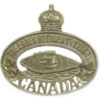 Canadian The Essex Regiment (Tank) Cap Badge - King's Crown