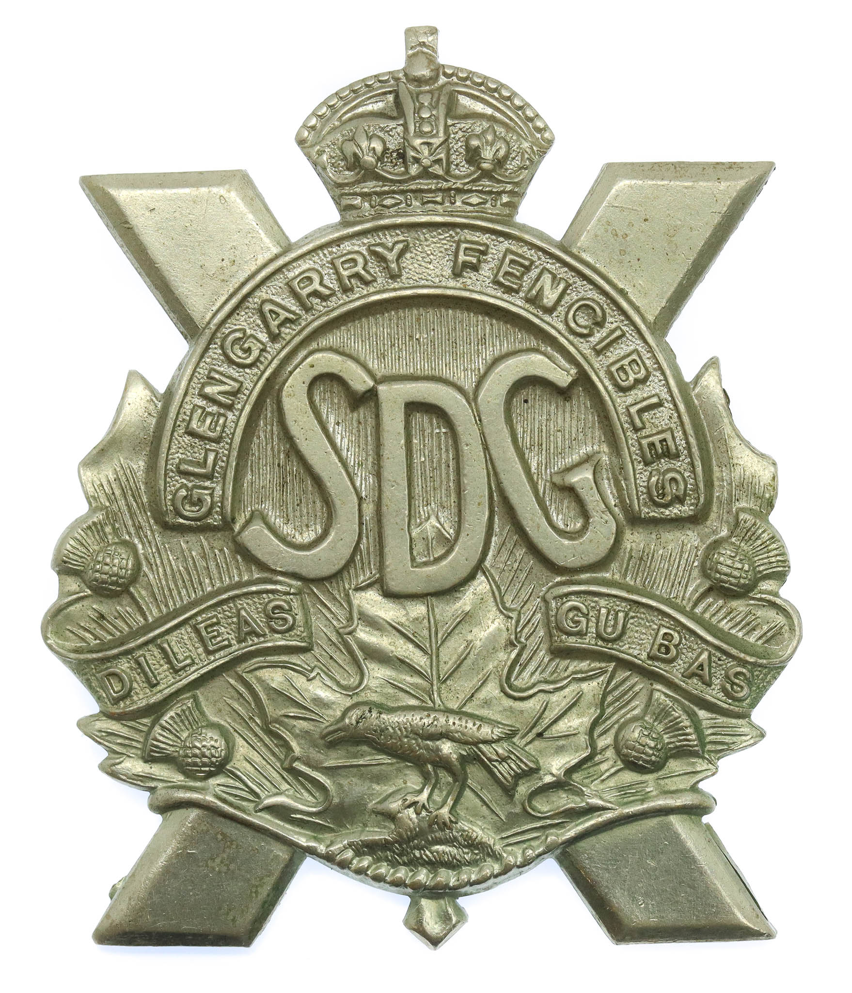 Canadian Stormont, Dundas & Glengarry Highlanders Cap Badge - King's Crown