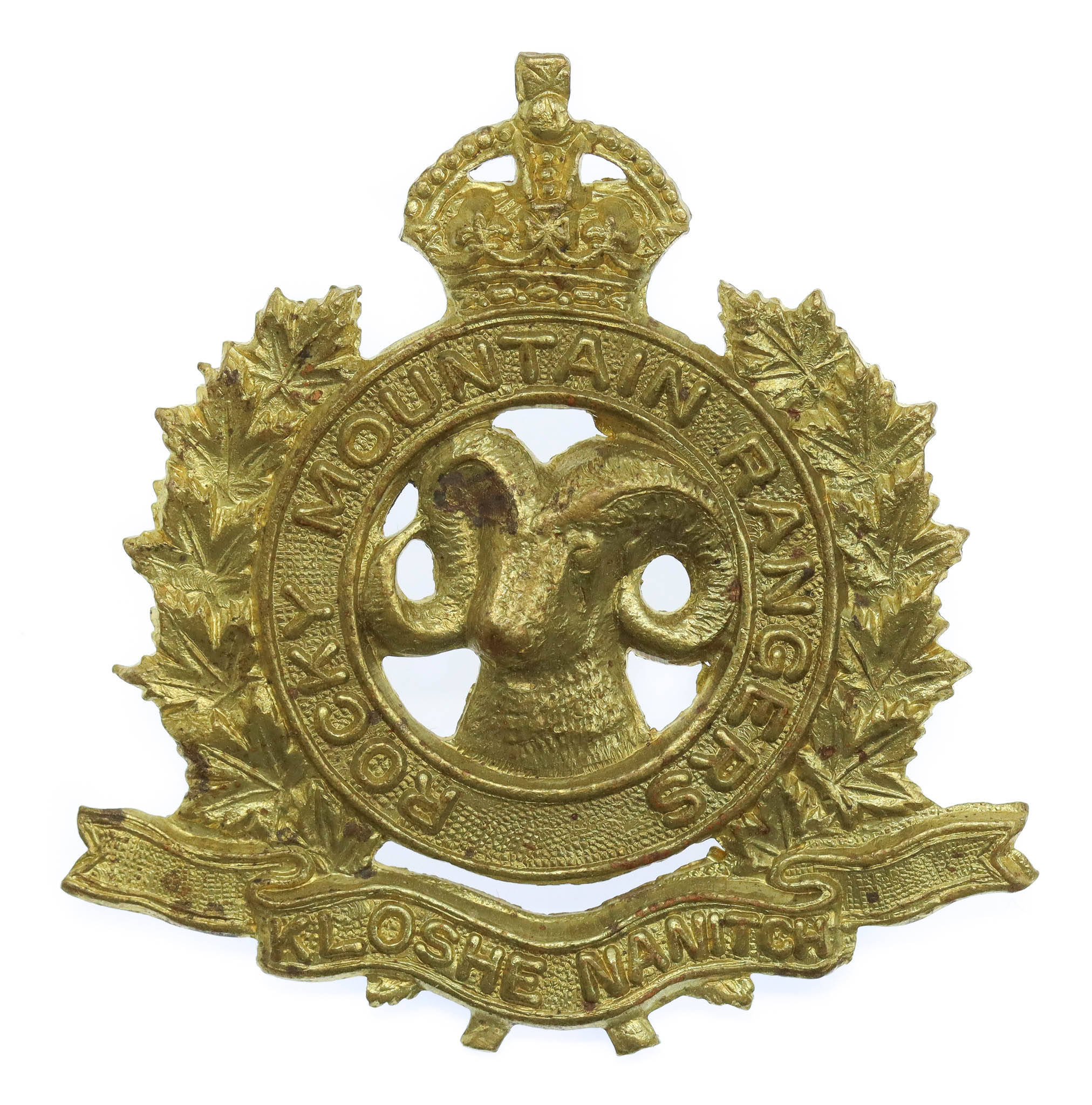 Canadian Rocky Mountain Rangers Cap Badge - King's Crown