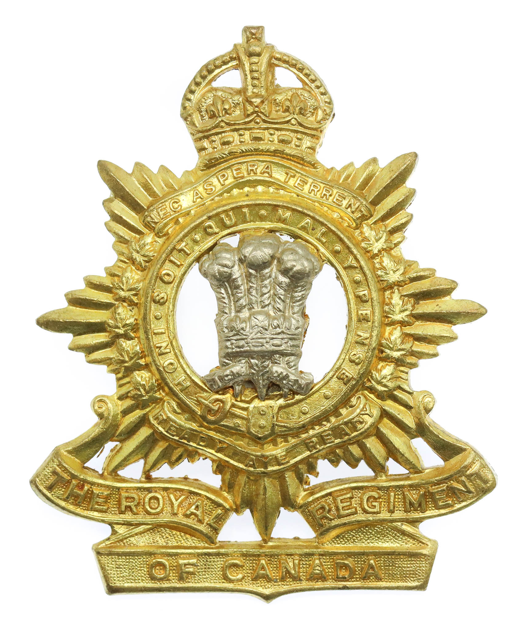 Royal Regiment of Canada Cap Badge - King's Crown