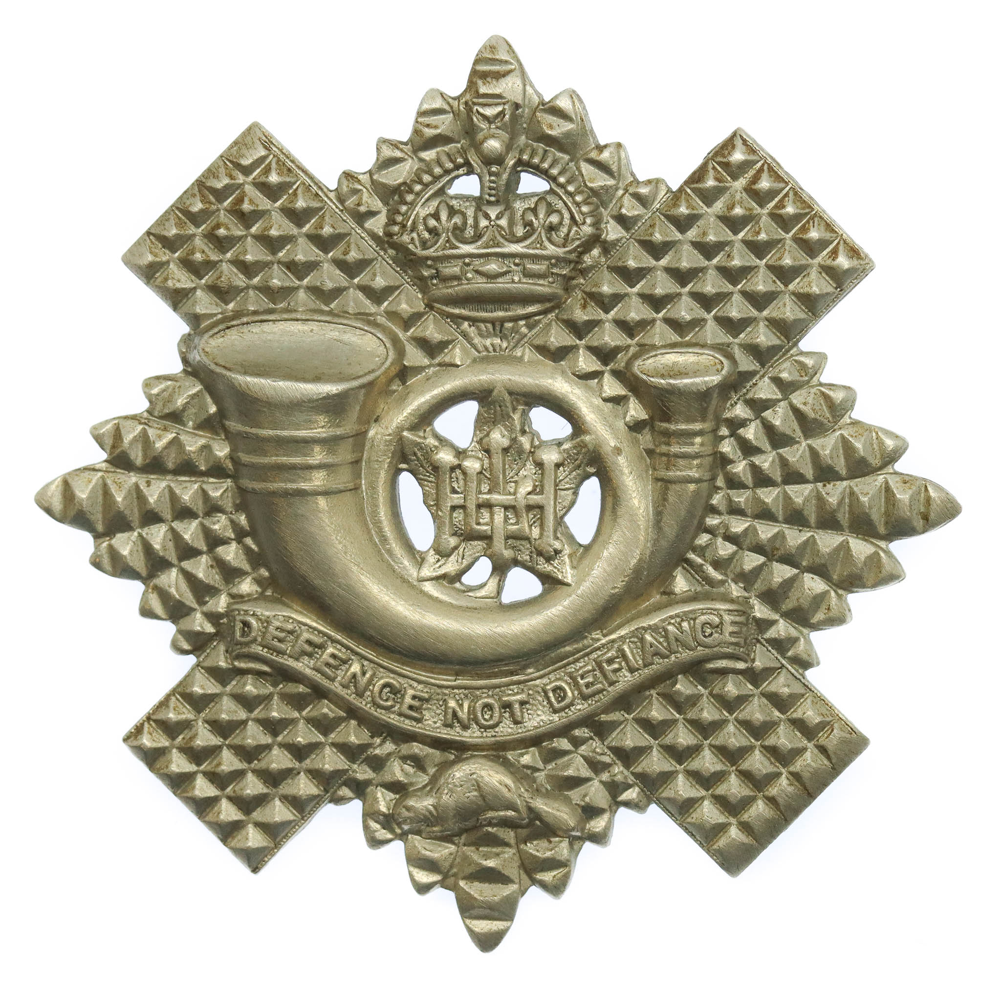Highland Light Infantry of Canada Cap Badge - King's Crown