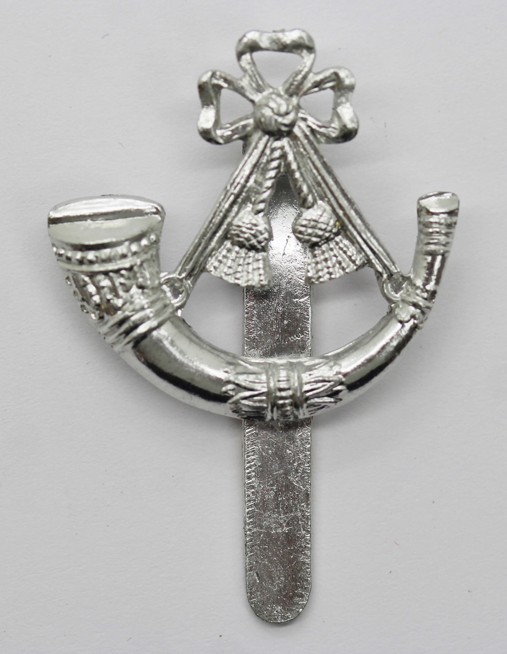 Light Infantry  Anodised (Staybrite) Cap Badge
