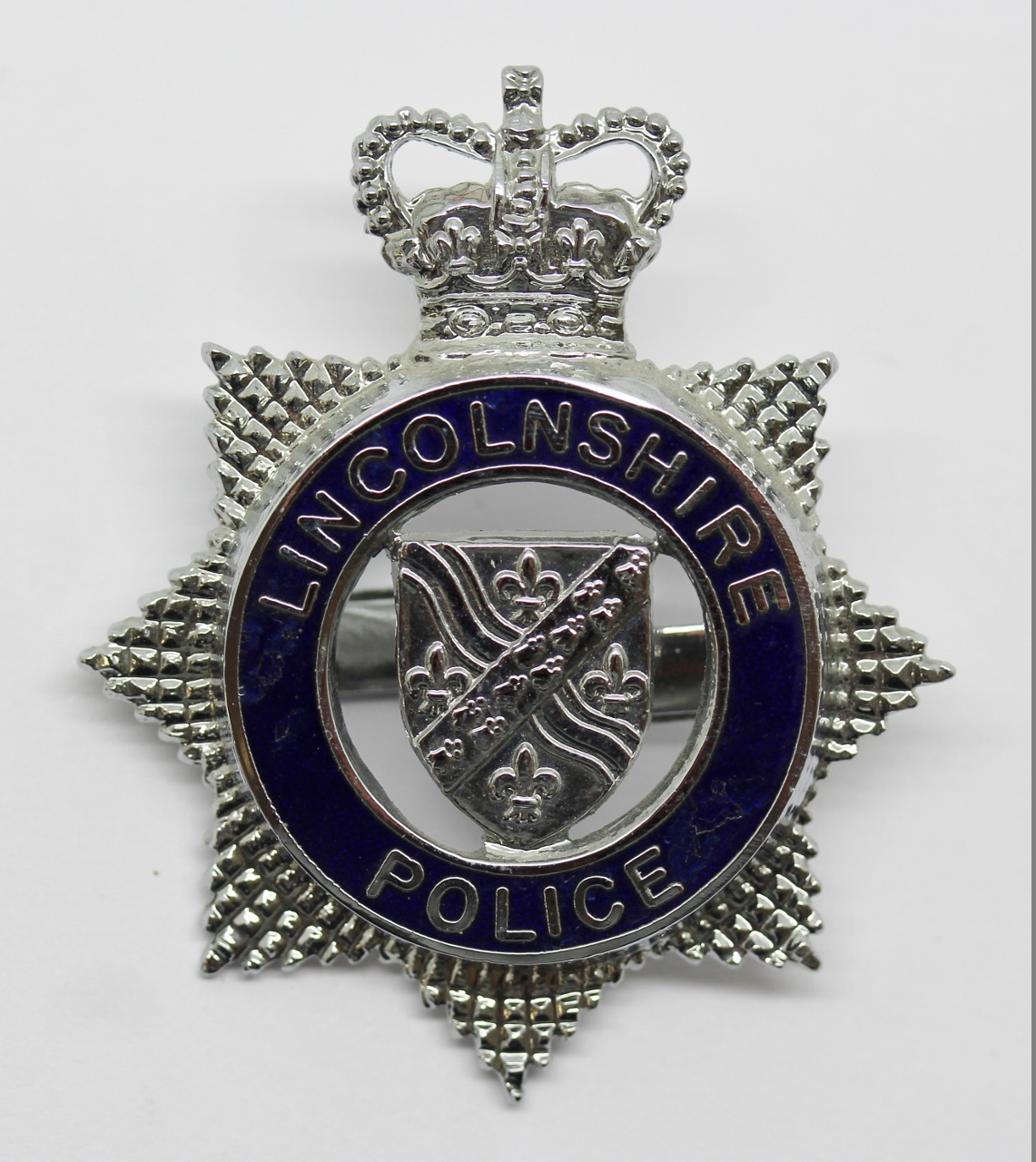 Lincolnshire Police Enamelled Cap Badge - Queen's Crown