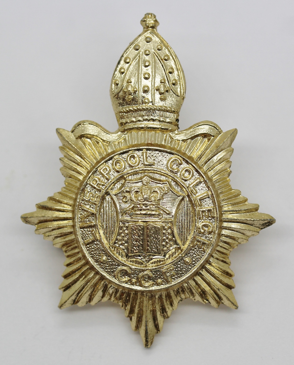Liverpool College C.C.F. Anodised (Staybrite) Cap Badge