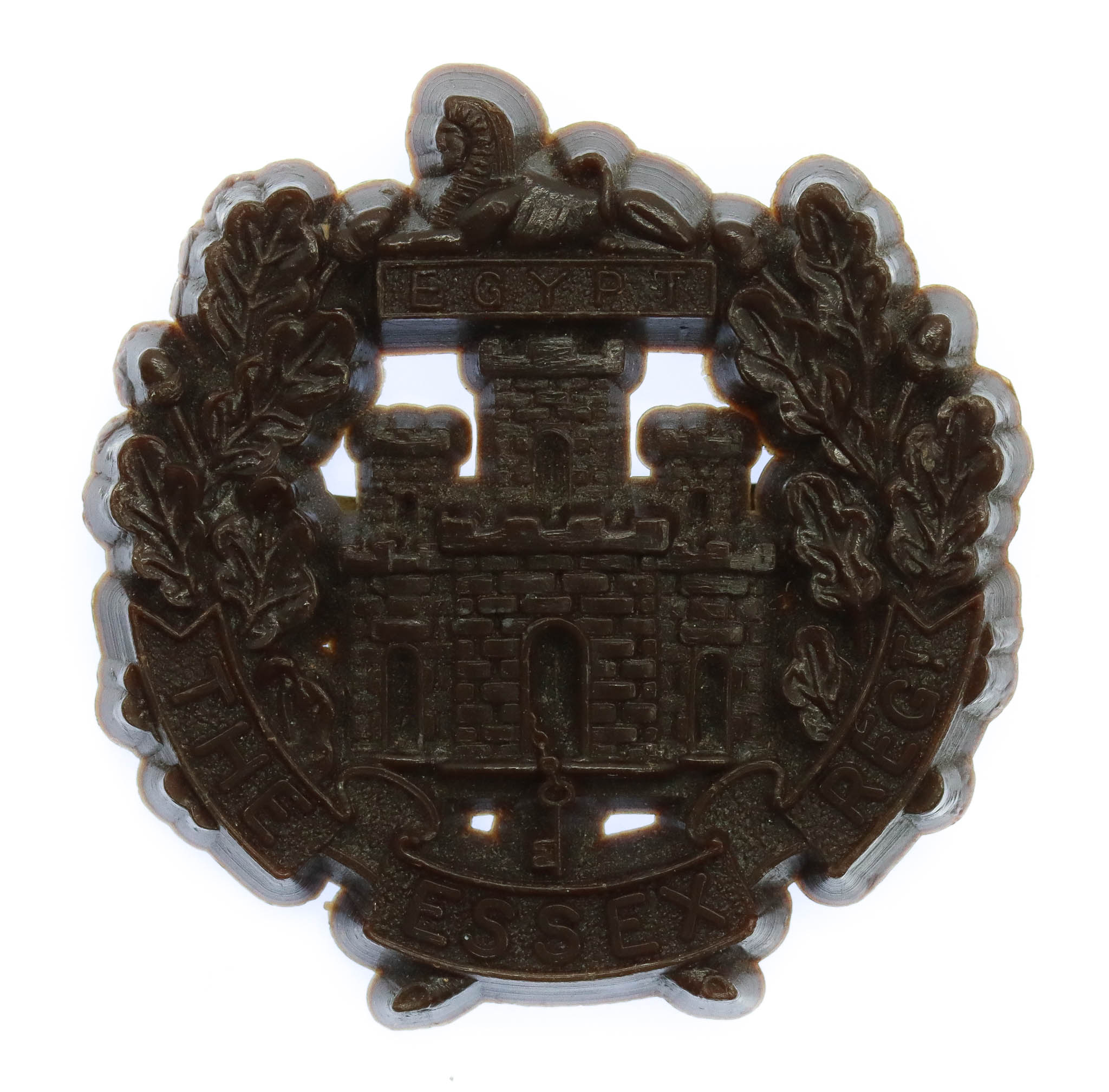 Essex Regiment WW2 Plastic Economy Cap Badge