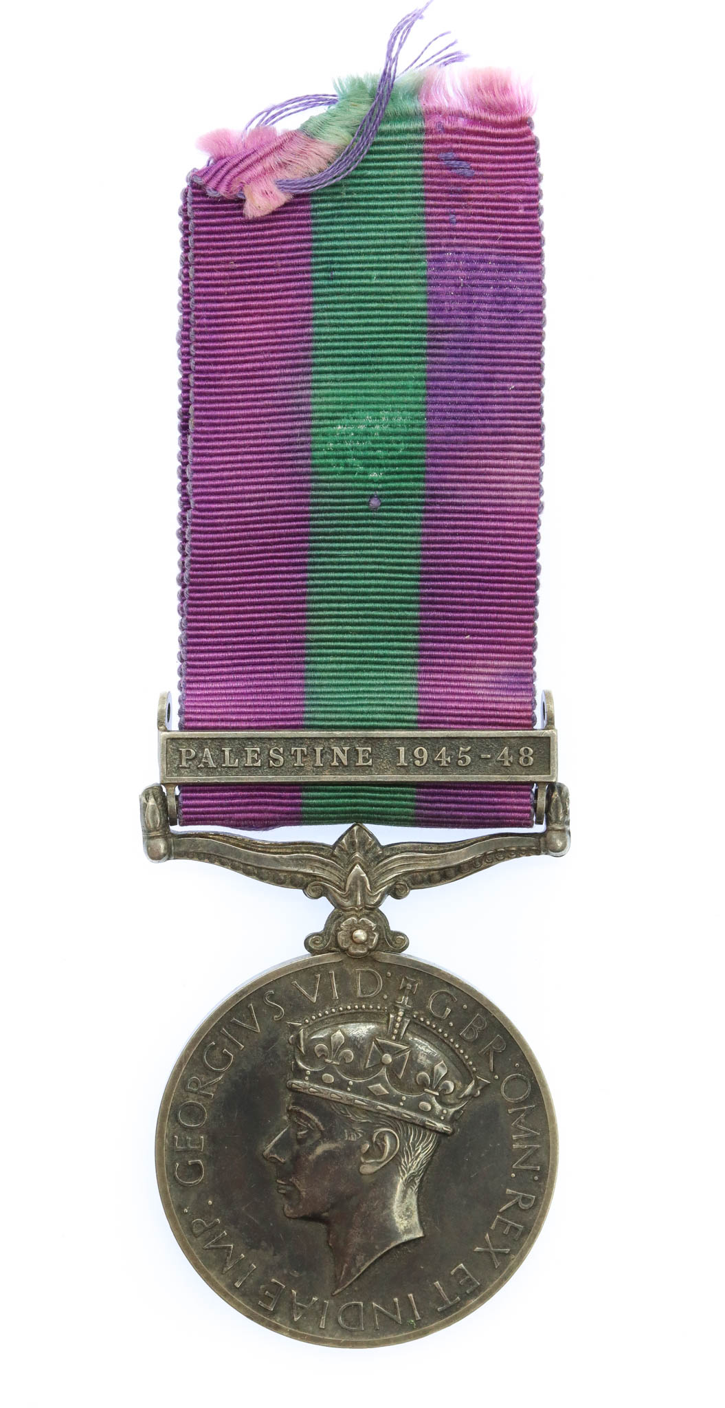General Service Medal (Clasp - Palestine 1945-48) - Cpl. E. Harris, Foresters