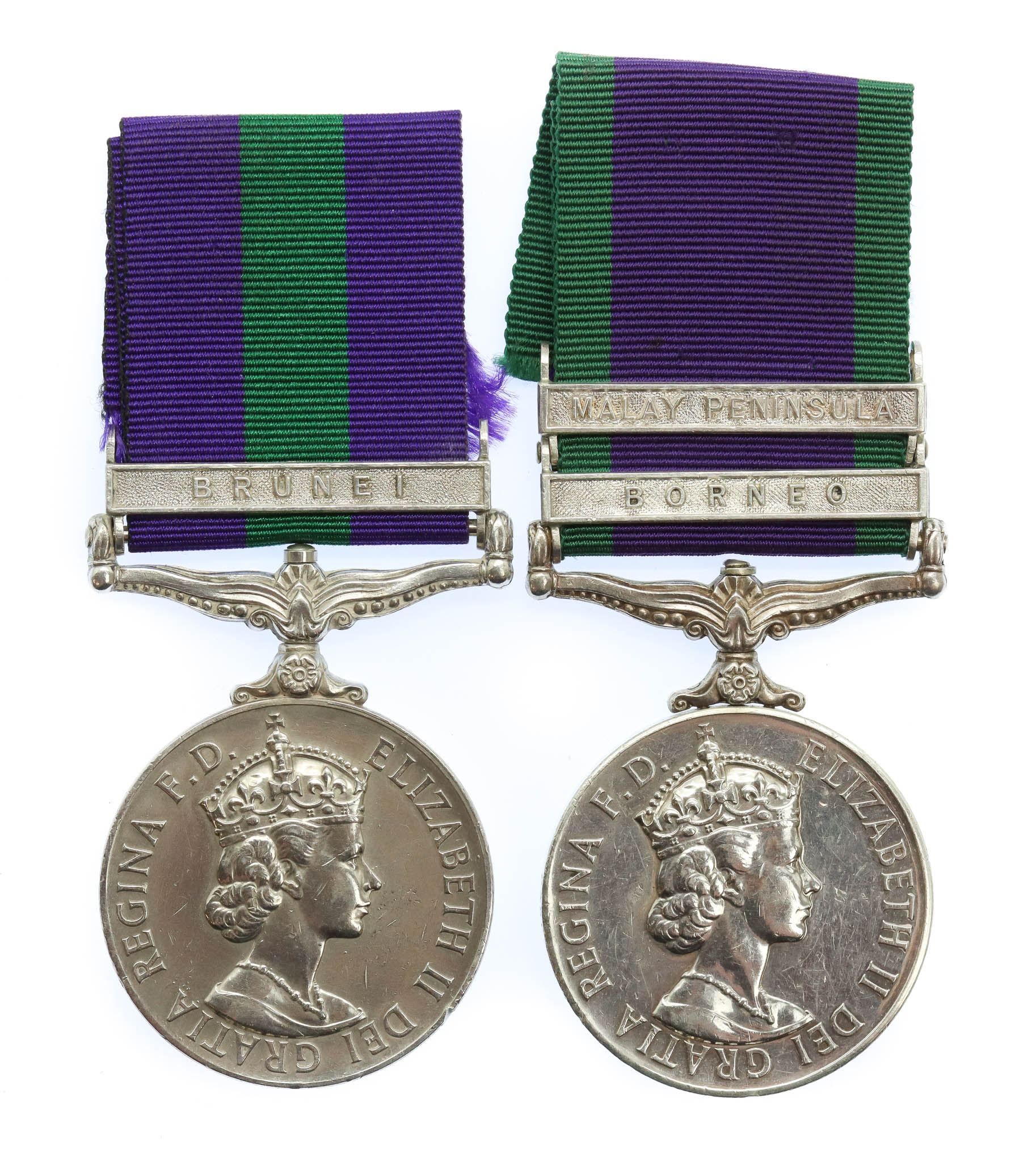 General Service Medal (Clasp - Brunei) & Campaign Service Medal (Clasps - Borneo, Malay Peninsula) - Rfn. W.T. Croall, 1st Green Jackets
