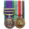 Campaign Service Medal (Clasps - Northern Ireland, Air Operations Iraq) and UN Bosnia Medal - Cpl. C.P. Davies, Royal Signals