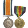 WW1 British War & Victory Medal Pair - Pte. T. Merrin, Middlesex Regiment