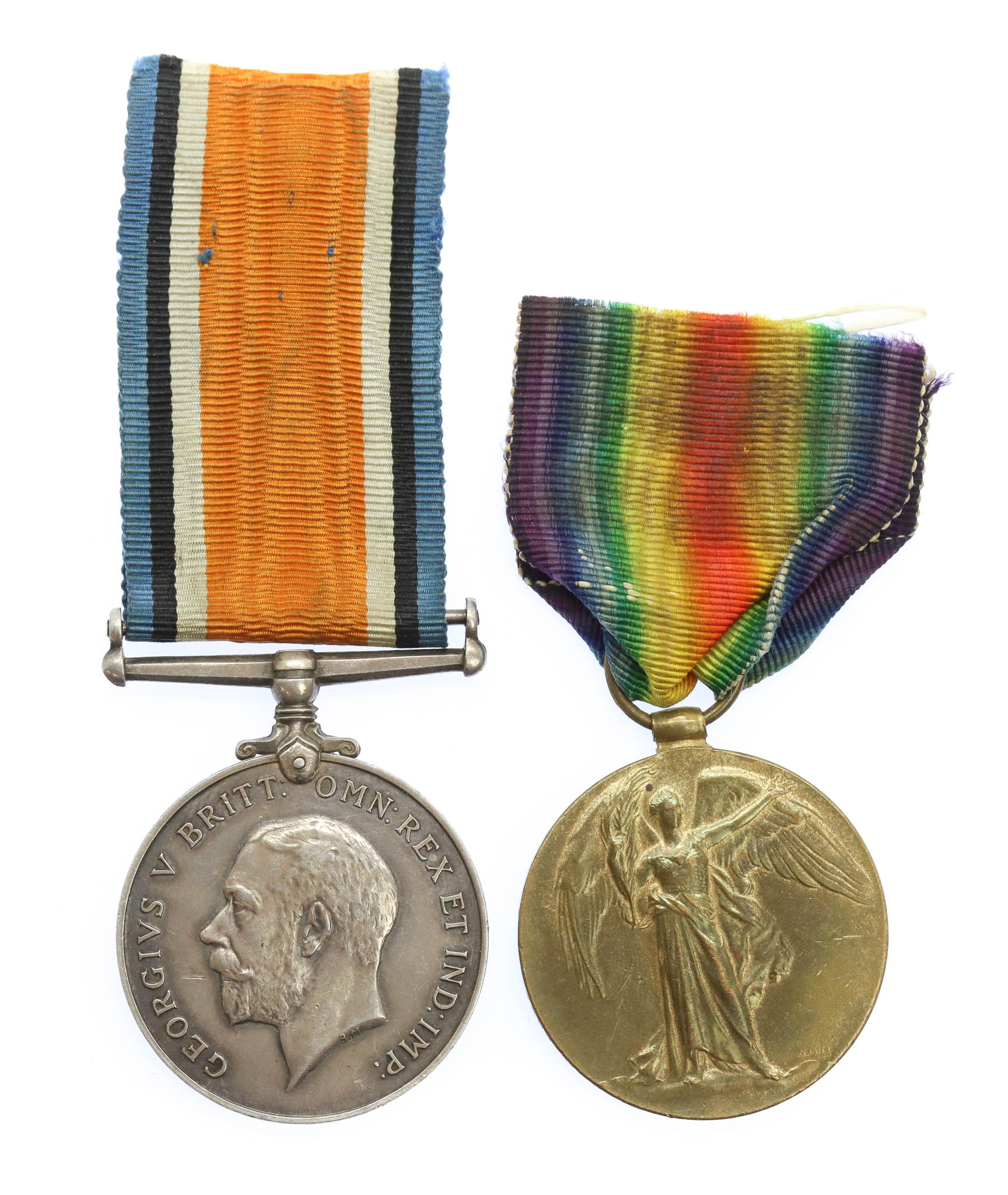 WW1 British War & Victory Medal Pair - Pte. T. Merrin, Middlesex Regiment