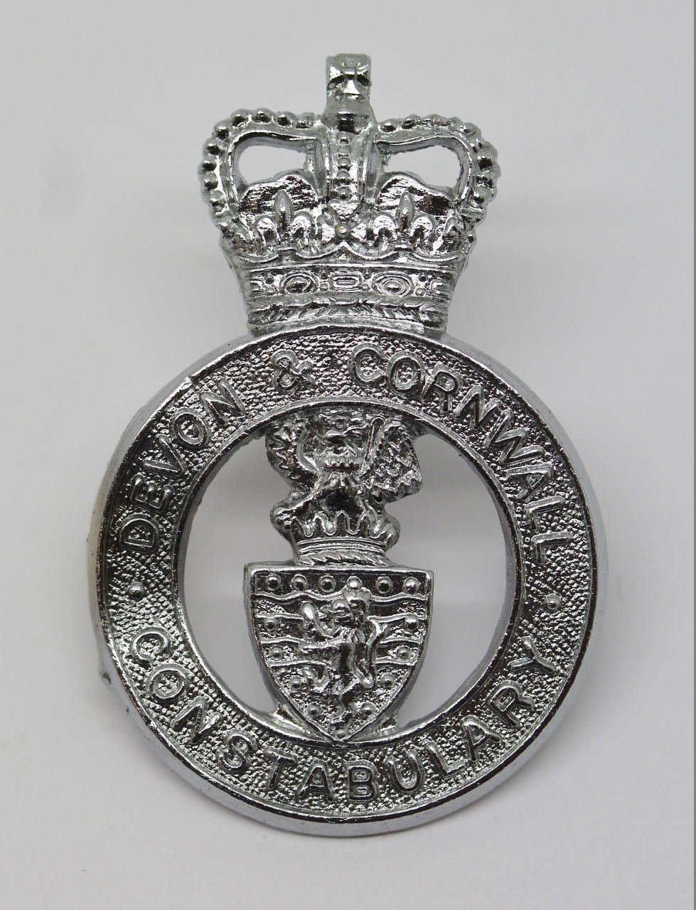 Devon & Cornwall Constabulary Cap Badge - Queen's Crown