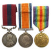 WW1 Distinguished Conduct Medal, British War Medal & Victory Medal - Sgt. F. Snow, 17th Bn. (1st South East Lancashire Bantams) Lancashire Fusiliers - Wounded