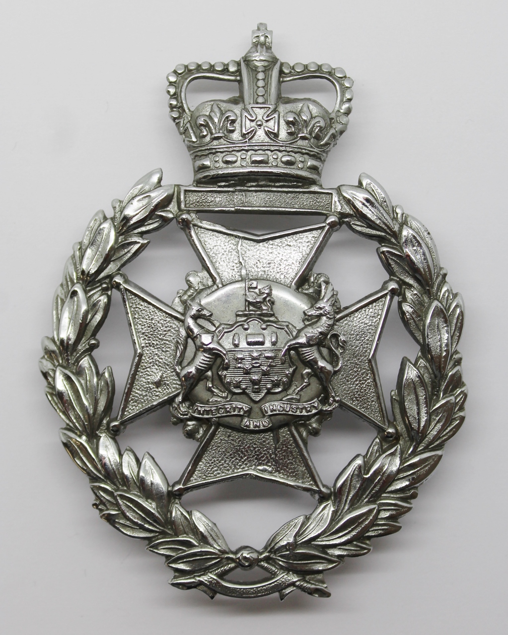 Salford City Police Helmet Plate - Queen's Crown