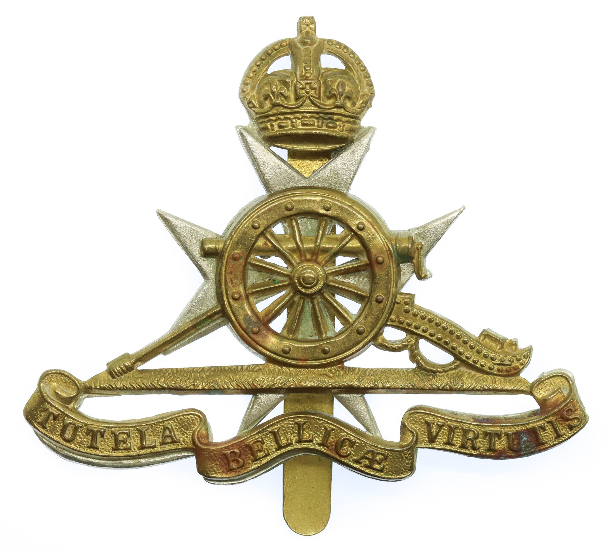 Royal Malta Artillery Cap Badge - King's Crown