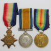 WW1 1914-15 Star Medal Trio - Pte. T.S. Thompson, Army Service Corps