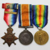 WW1 1914 Mons Star Medal Trio - Pte. D. McCulloch, 19th Hussars