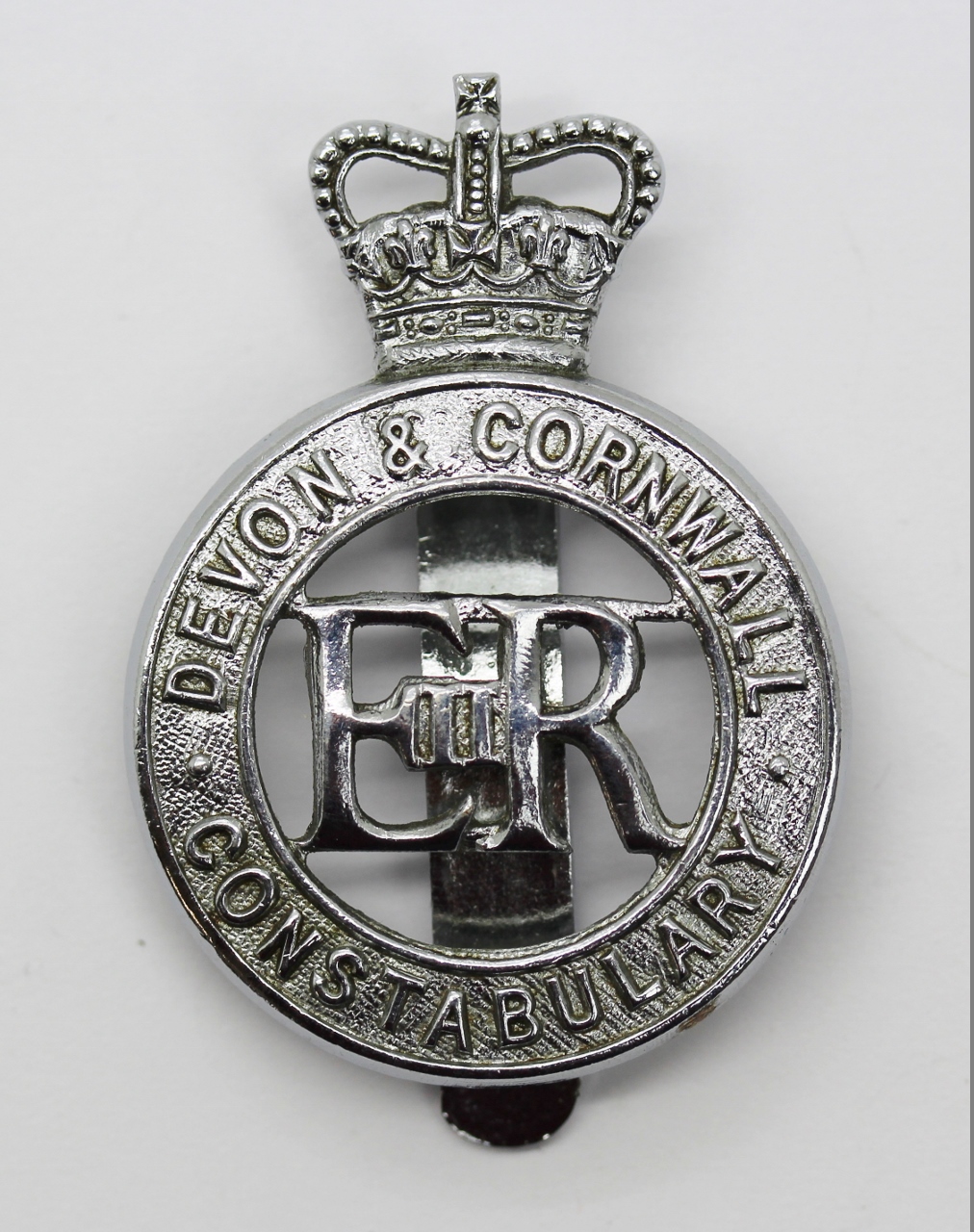 Devon & Cornwall Constabulary Cap Badge - Queen's Crown