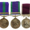 General Service Medal (Clasp - Malaya), Campaign Service Medal (Clasp - Borneo) and LS&GC Medal Group of Three - S.Sgt. Purnabahadur Rai, 7th Gurkha Rifles