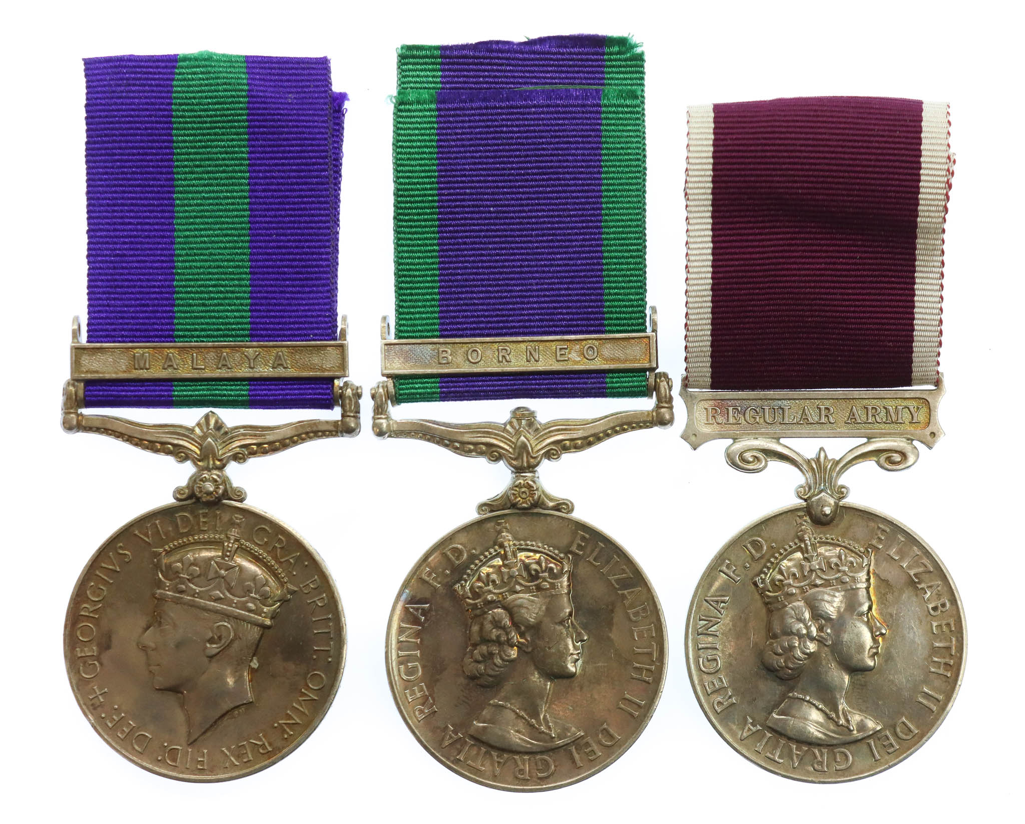 General Service Medal (Clasp - Malaya), Campaign Service Medal (Clasp - Borneo) and LS&GC Medal Group of Three - S.Sgt. Purnabahadur Rai, 7th Gurkha Rifles