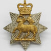 Queen's Royal Surrey Regiment Officer's Silvered & Gilt Cap Badge