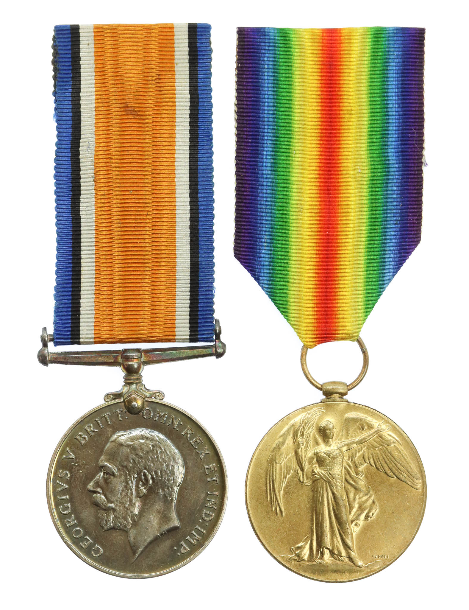 WW1 British War & Victory Medal Pair - Dvr. D. Pickup, Army Service Corps