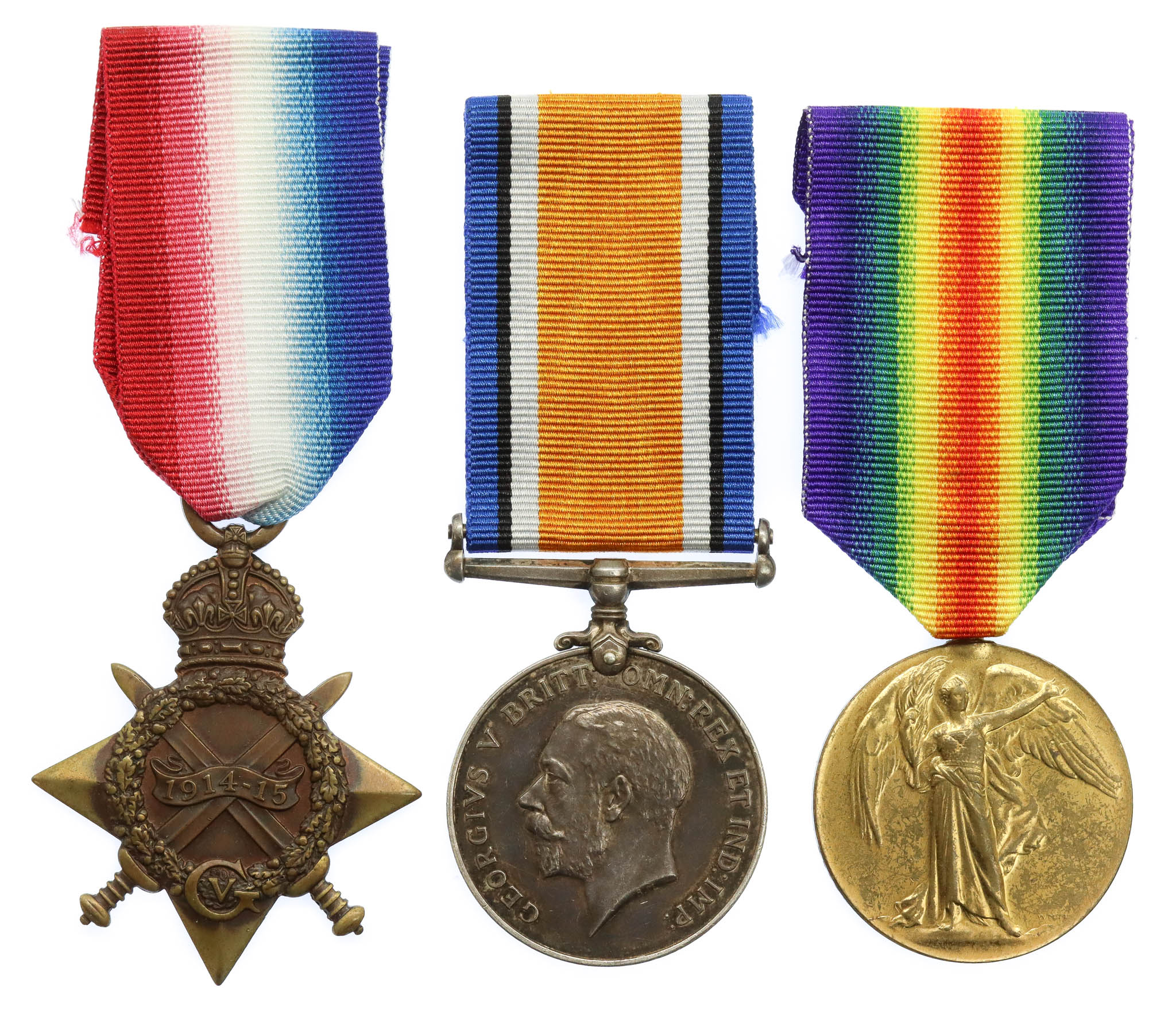 WW1 1914-15 Star Medal Trio - Pte. W.A. Naylor, West Riding Regiment